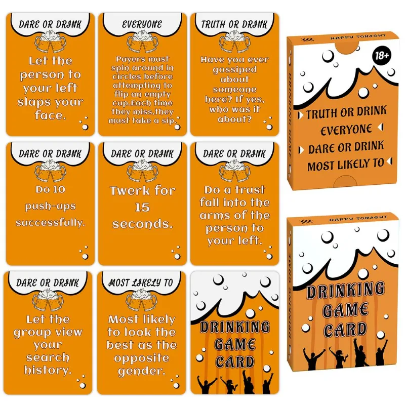 Party Game Cards Truth Or Drink 50 Dare Drinking Deck