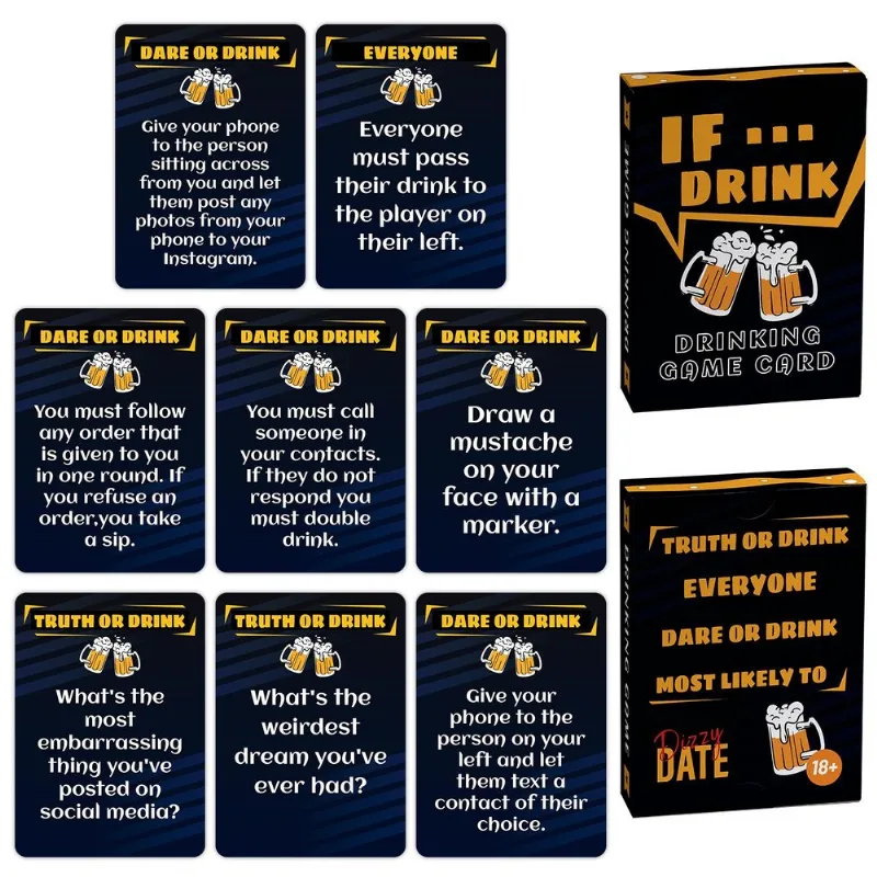 Jogo De Cartas De Festa Se... Beba 50 Cartas De Truth Or Drink