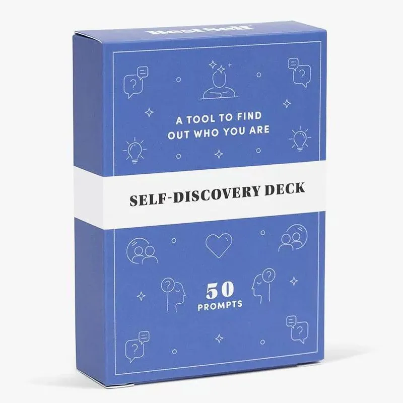 Prompt Card Deck Self Discovery 50 Personal Growth Com Caixa
