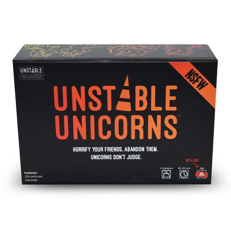 Jogo De Cartas Unstable Unicorns NSFW Edition Com 135 Cartas Para Adultos