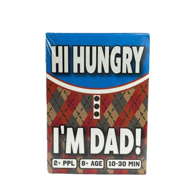 Jogo De Cartas Hi Hungry I'm Dad Funny Family Party Kids Blue