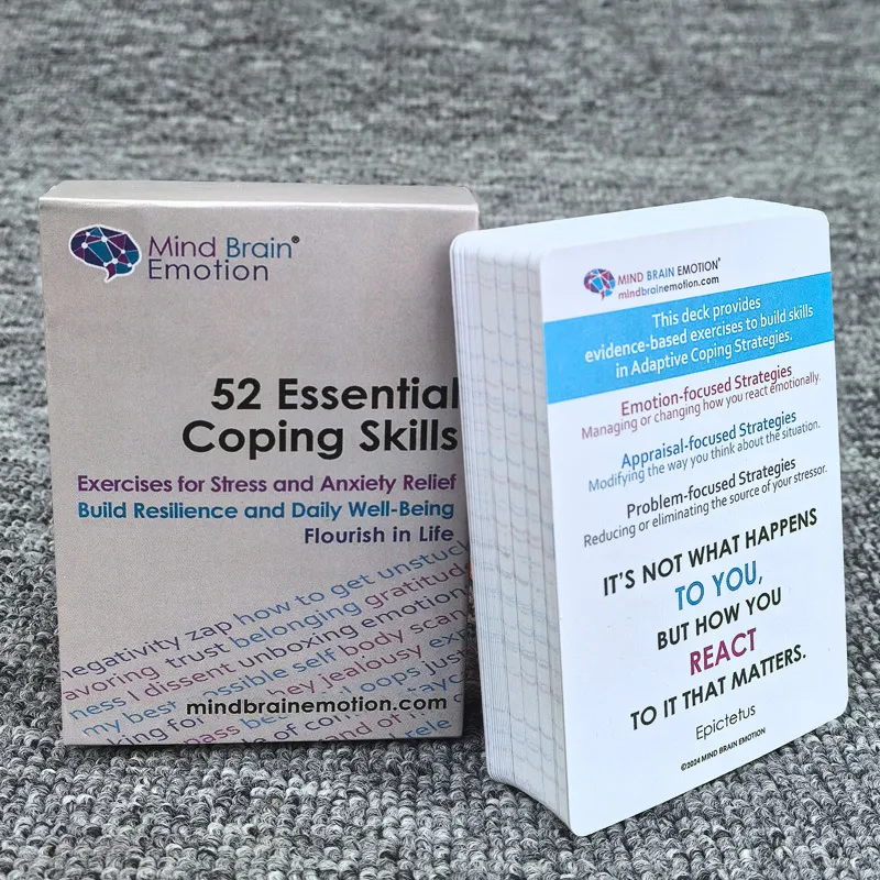 Deck De Cartas Coping Skills 52 Essential Stress Relief Therapy