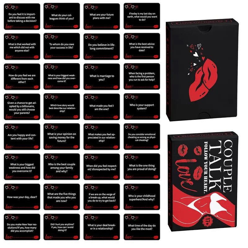 Cartões De Conversa Casal Fala Sobre Amor Para Uma Noite Romântica