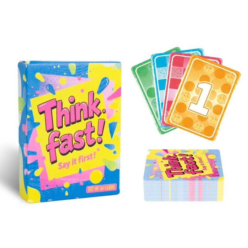 Jogo De Cartas Think Fast Party Quick Word Game Para Família