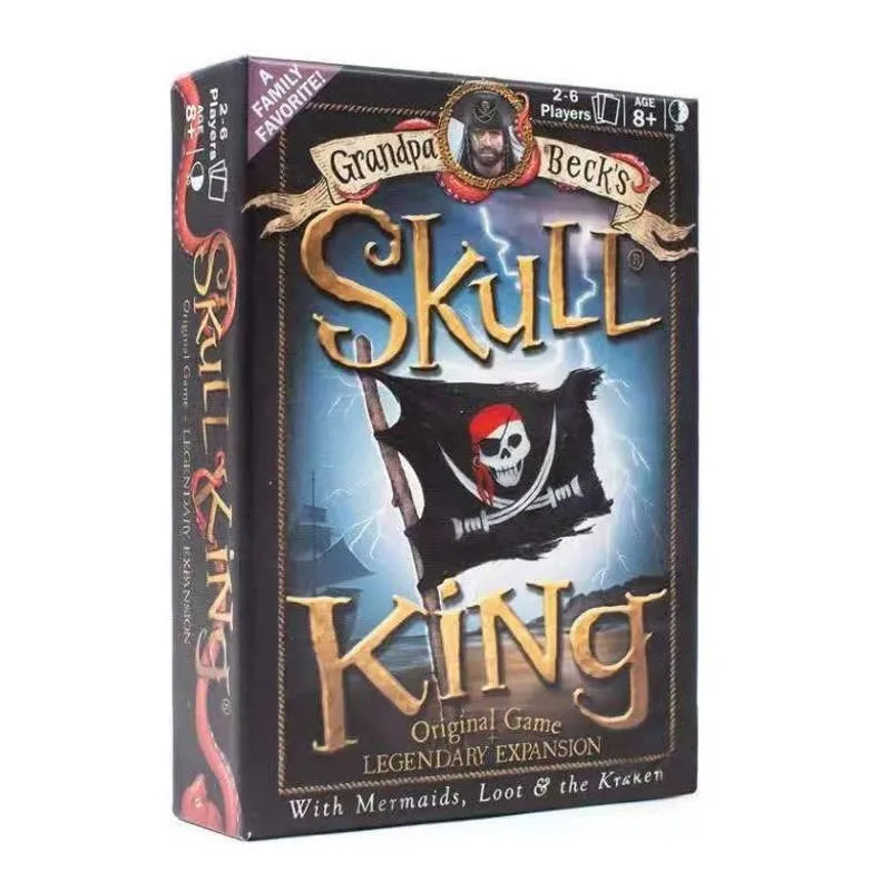 Jogo De Cartas Skull King Pirate Theme Family Night Com 50 Cartas