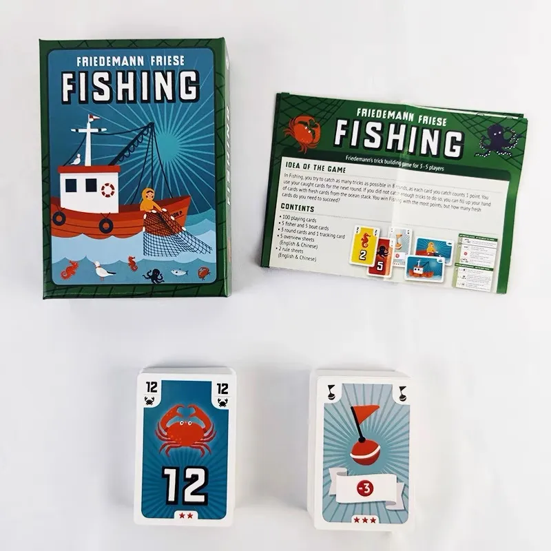 Jogo De Cartas Fishing Fun Para 3-5 Jogadores Com Bait & Catch