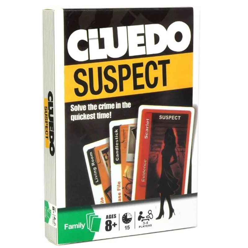Jogo De Cartas Cluedo Suspect Detective Para 3-4 Jogadores