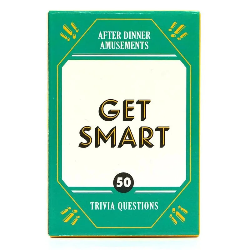 Jogo De Cartas Trivia Get Smart Para Diversão E Entretenimento Familiar