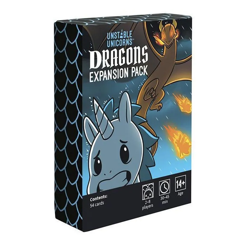 Pacote De Expansão Unstable Unicorns Dragons Para 2 A 8 Jogadores