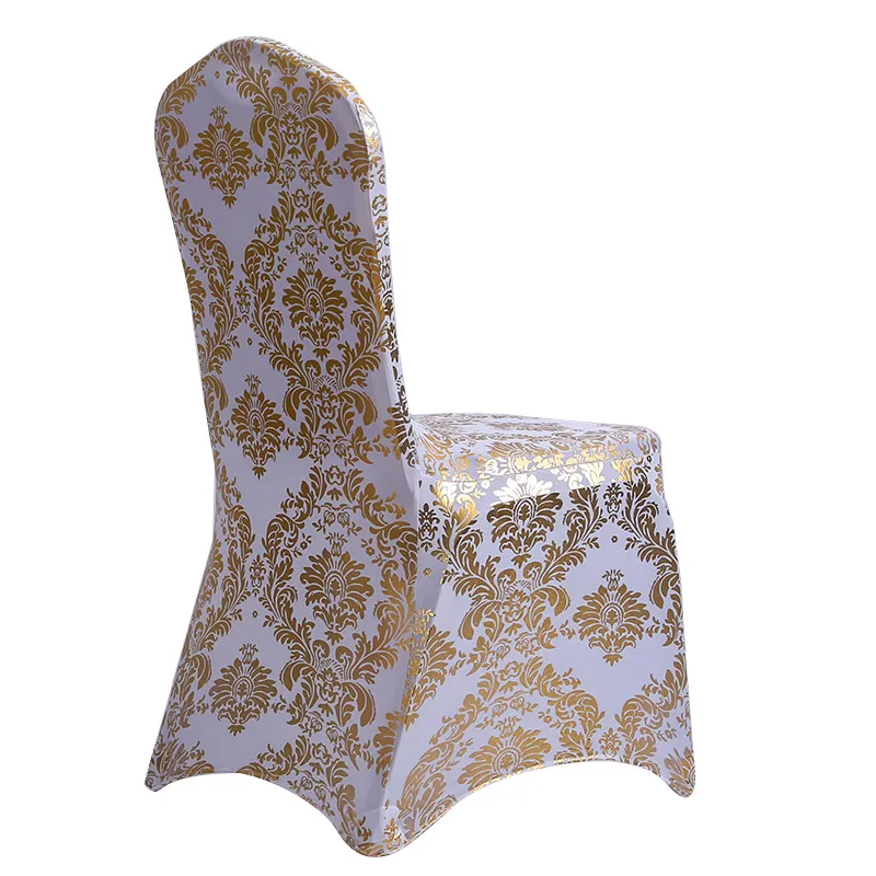Protetor De Capas De Cadeira Gold Floral Para Cadeiras De Jantar
