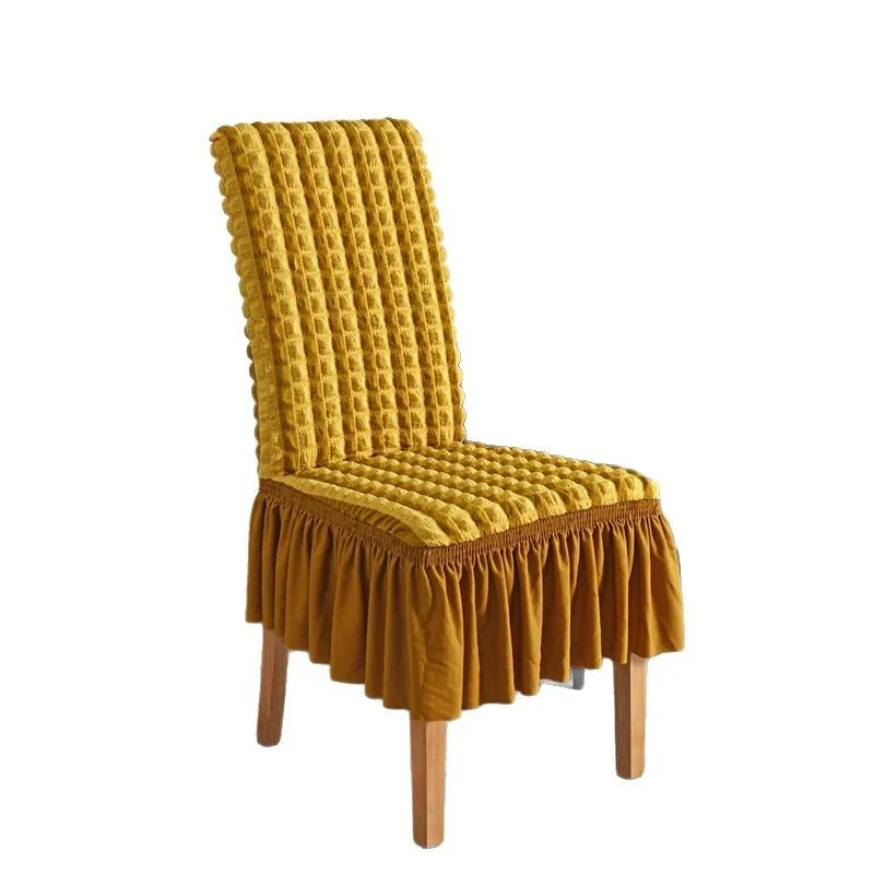 Capas Para Cadeiras De Jantar, Amarelo Mostarda, Cobertura Total