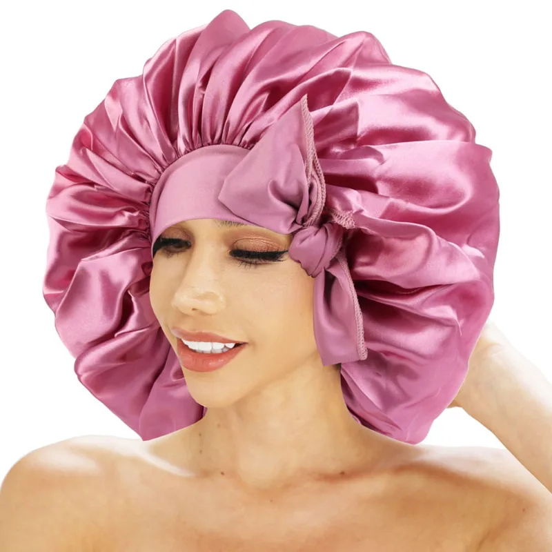 Touca De Cabelo Protetora Macia Satin Sleep Bonnet Para Mulheres