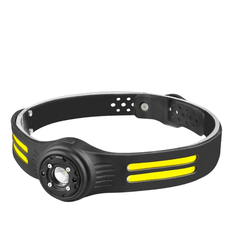 Farol Led Com Sensor De Movimento, Silicone Recarregável Preto