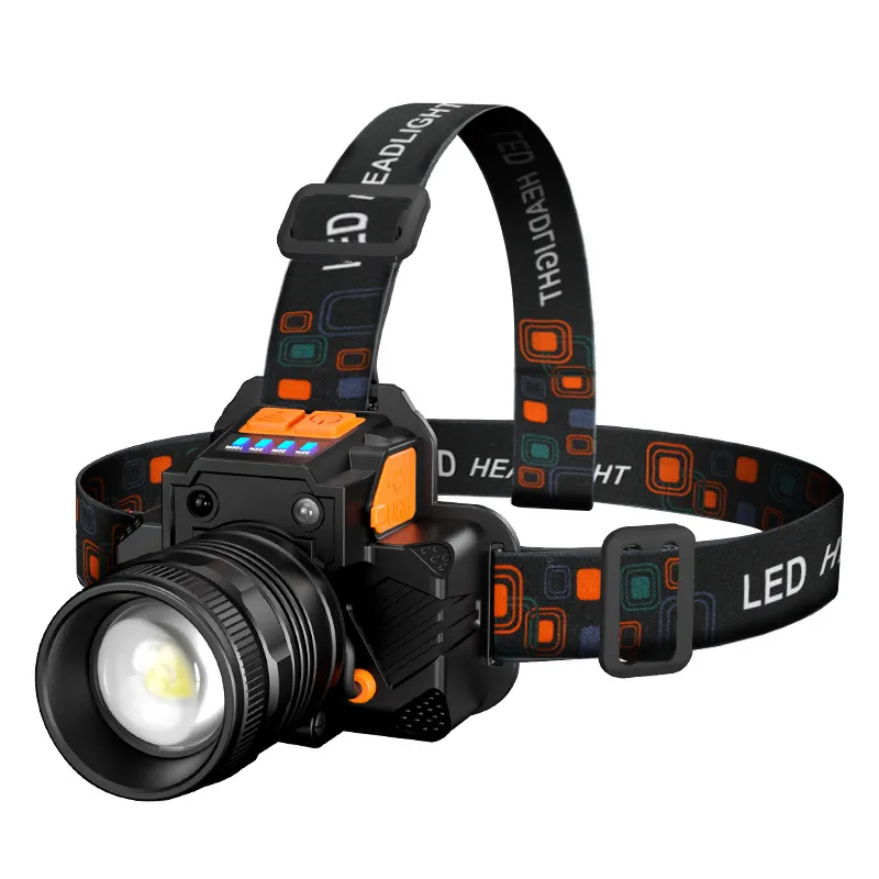 Farol De Mineração Com Zoom Led 15w Usb Recarregável