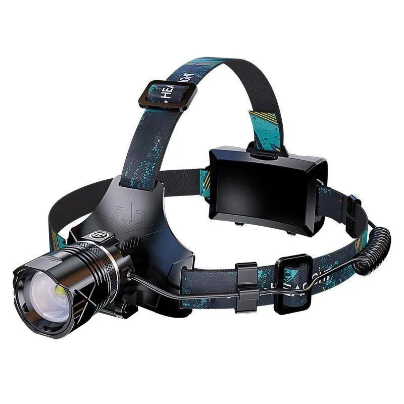 Farol T60 Led Recarregável Com Zoom Ajustável Ao Ar Livre