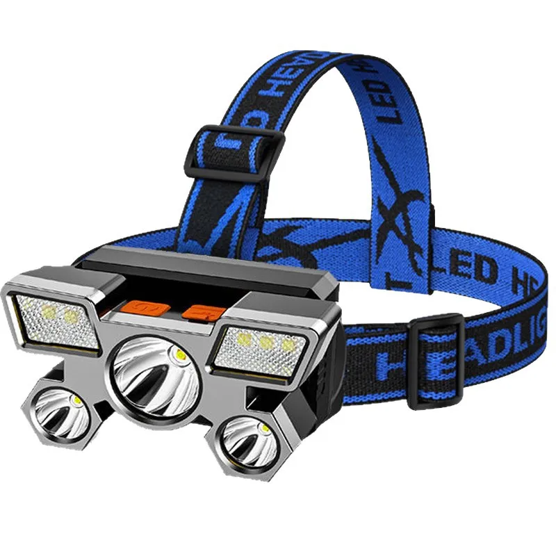 Farol Recarregável De 5 Leds Mini Para Caminhadas E Peixes Ao Ar Livre