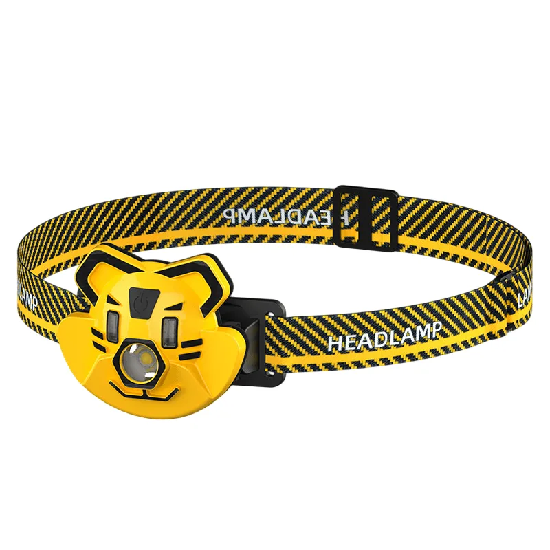 Farol Cartoon Tiger Led Recarregável Para Atividades Ao Ar Livre