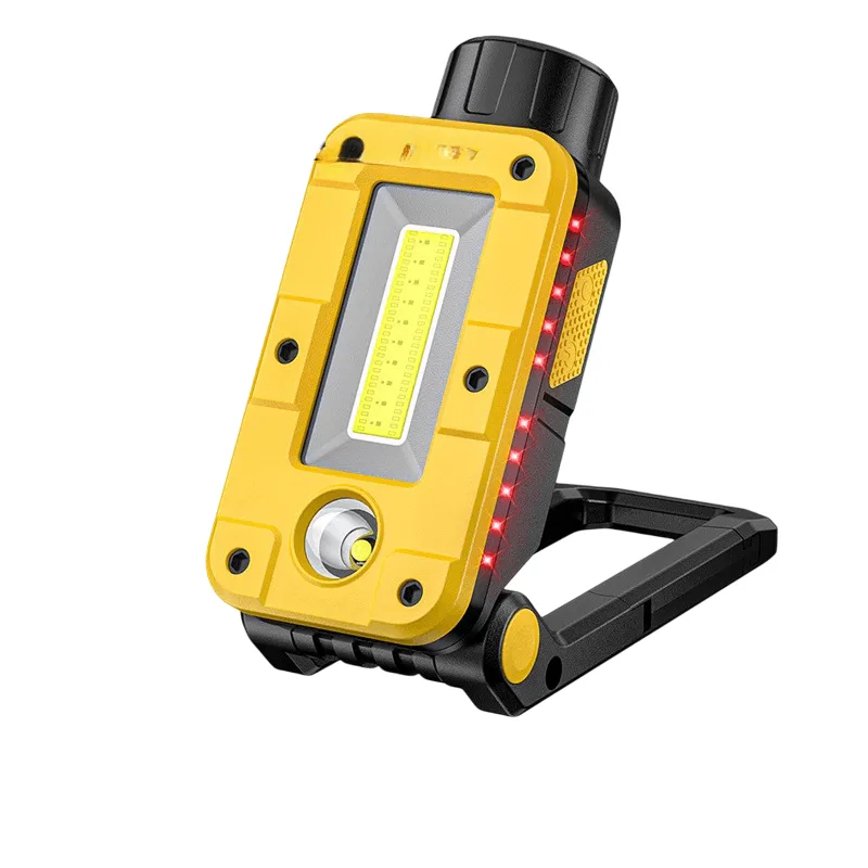 Luz De Trabalho Cob Led Recarregável De 600 Lúmens Com Base Magnética