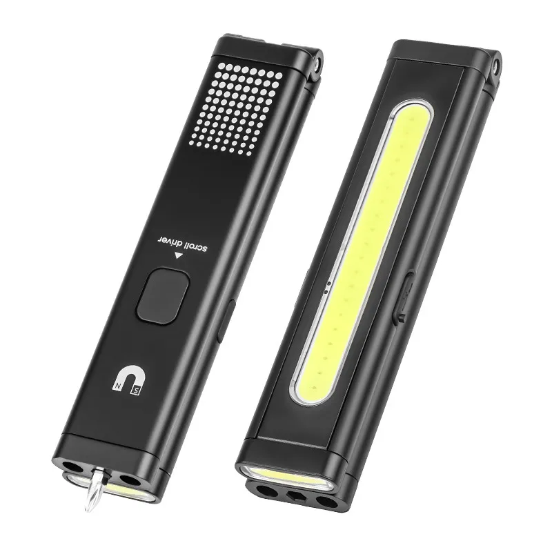 Luz De Trabalho Led Rgb+Cob Recarregável Portátil Dobrável