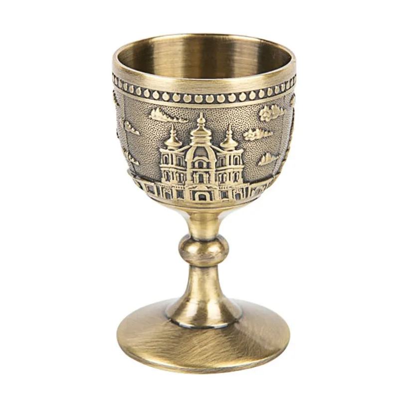 Mini Copo De Liga De Zinco Vintage Baijiu High Foot