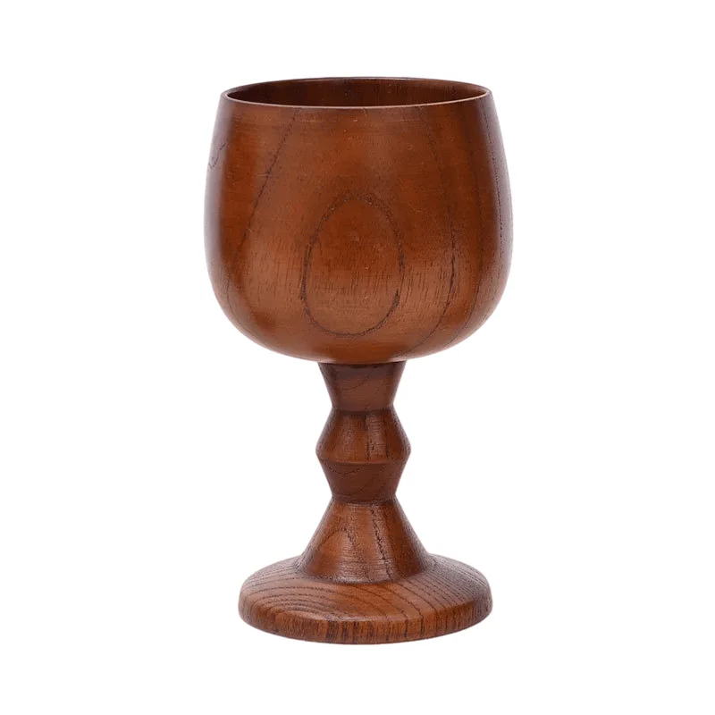 Taça De Vinho: Taça De Vinho, Talheres Rústicos De Madeira Maciça De Haste Alta