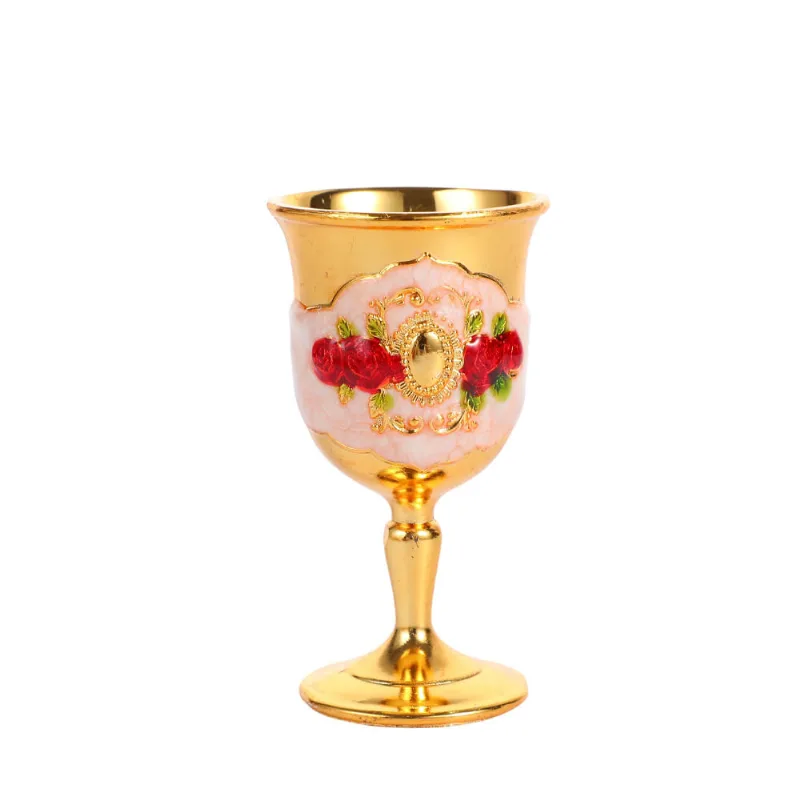 Mini Copo De Vinho Liqueur Goblet, Liga De Zinco, Ouro, Branco, Rosa Vermelha
