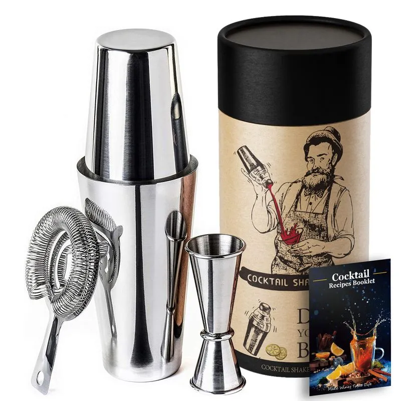 Conjunto De Coqueteleiras De Aço Inoxidável De 3 Peças 600/700 Ml Boston