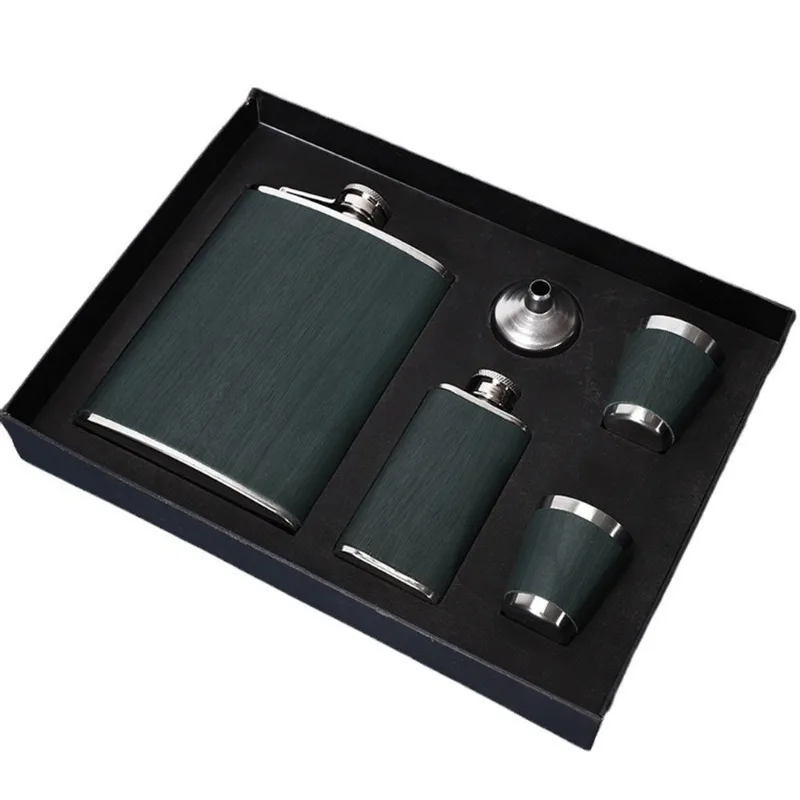 Conjunto De Frascos De Aço Inoxidável 304, 2 Frascos E 2 Copos, Portátil
