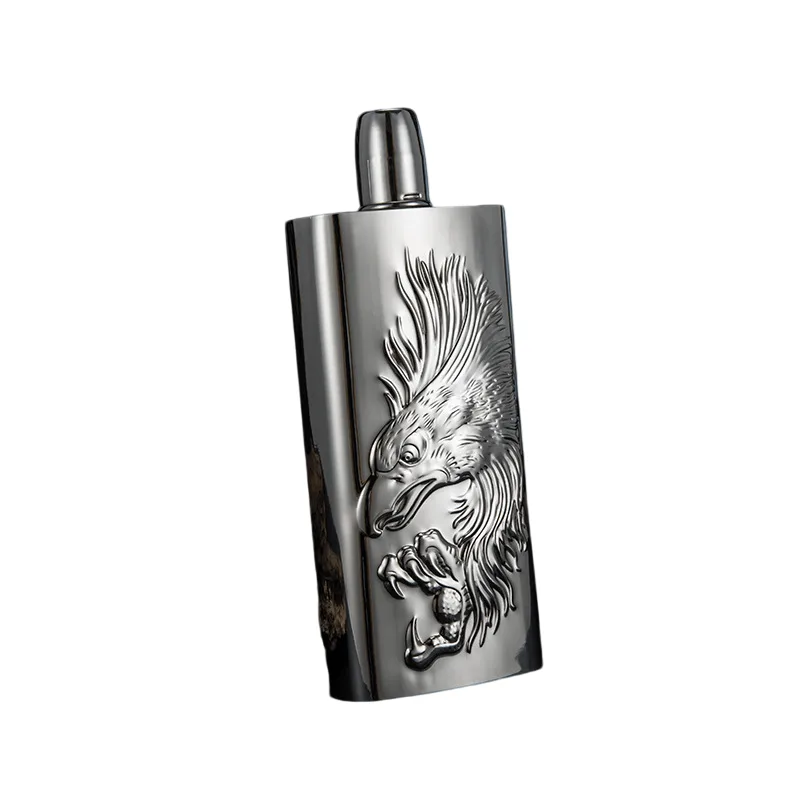 Frasco De Aço Inoxidável De 500 Ml Para Uso Externo Com Design Gravado
