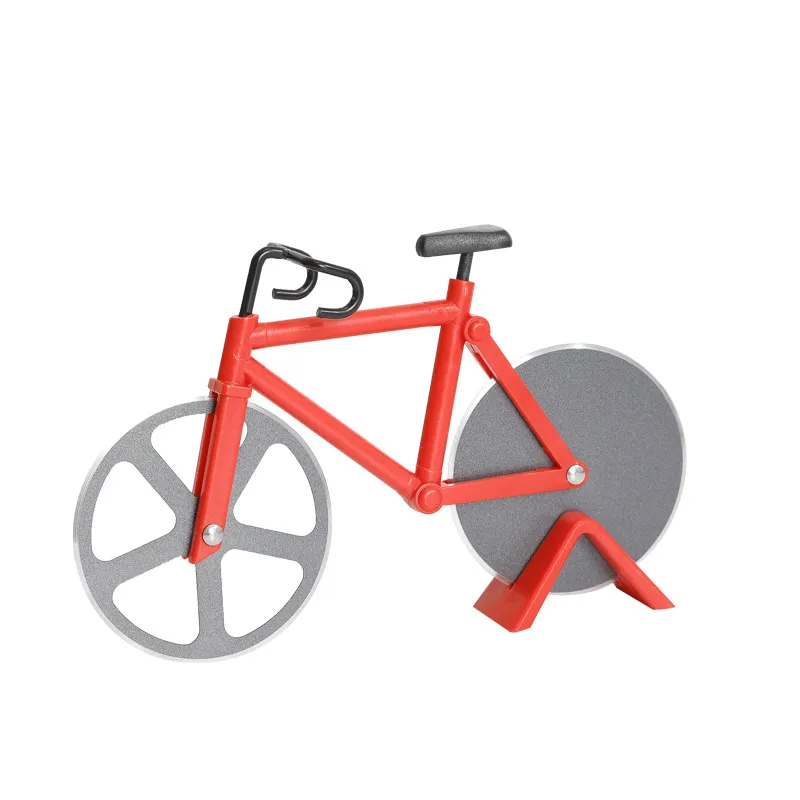 Bicicleta Cortadora De Pizza, Rodas Duplas, Alça Vermelha, 18,9 X 7,4 Cm