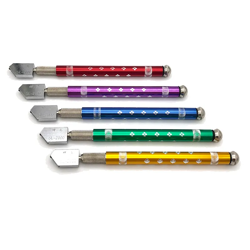 Conjunto De Cortador De Vidro, 10 Peças, Roda De Rolo, Ponta De Diamante, Liga De Aço