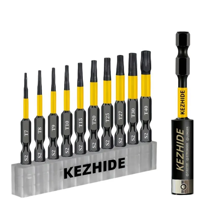 Conjunto De Brocas De Chave De Fenda Torx, 10 Unidades T7-T40 Com Haste De Extensão De 75 Mm