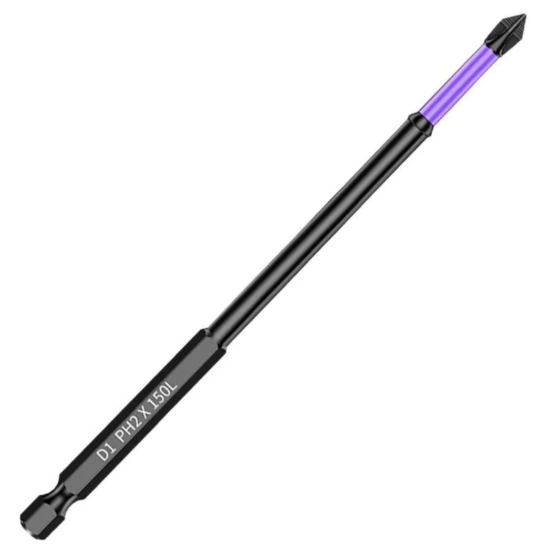 Chave De Fenda Bit D1 Antiderrapante Magnética 150 Mm Roxa