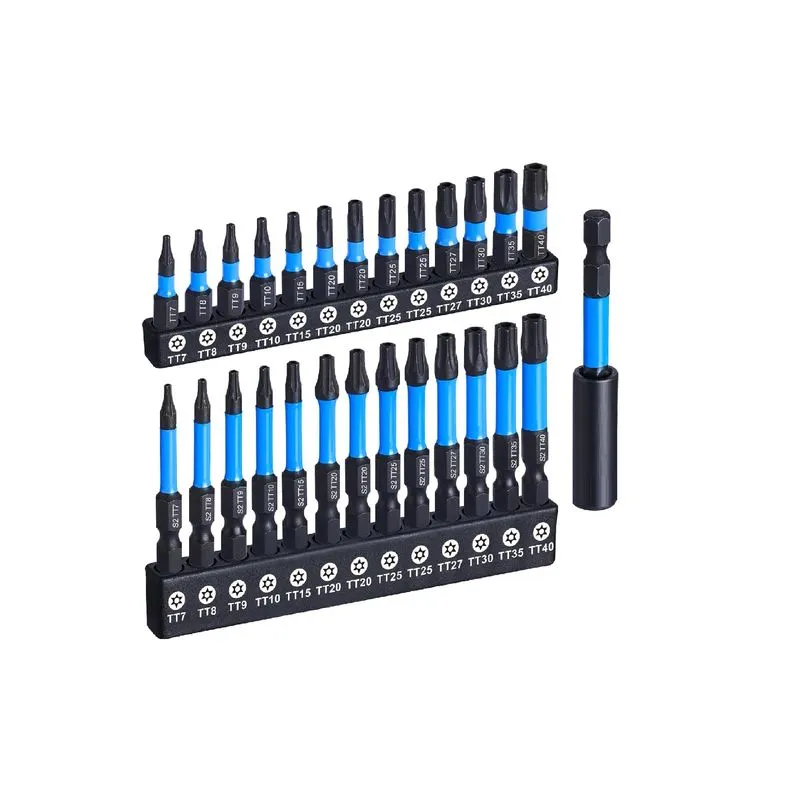 Conjunto De Bits Torx, 29 Peças De Aço S2 Magnético Anti-impacto Com Anel Azul