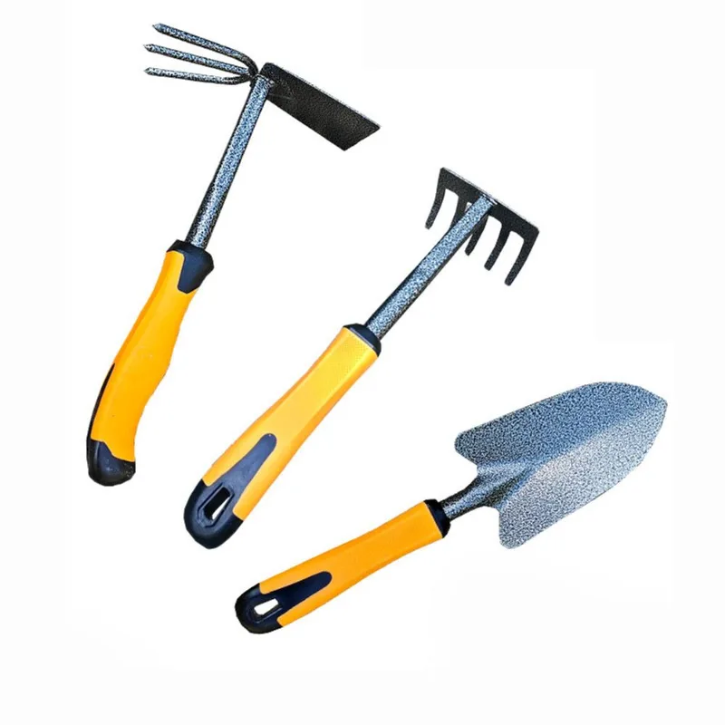 Conjunto De Ferramentas De Jardim Pesado Com Pá, Enxada E Cinco Pinos