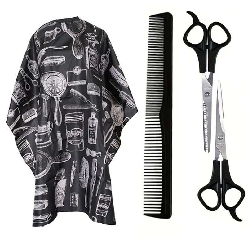Conjunto De Tesouras Para Cortar Cabelo De 4 Peças Com Tesoura De Desbaste E Pente
