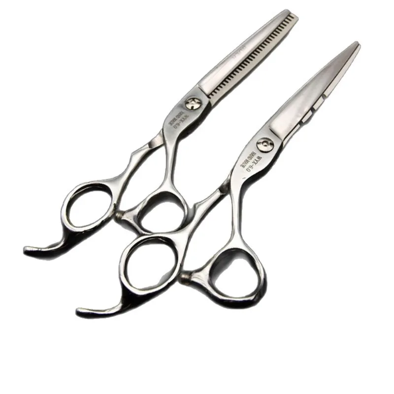 Conjunto De Tesouras De Cabeleireiro Silver Professional Barber Cu
