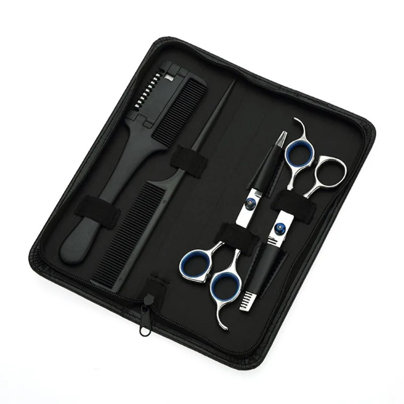 Conjunto De Tesouras Para Cortar Cabelo Em Aço Inoxidável De 4 Peças