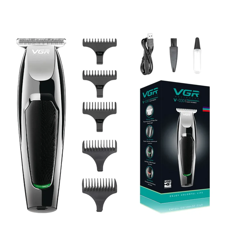 Máquina De Cortar Cabelo, Aparador Elétrico Profissional Usb Com 5 Pentes De Guia