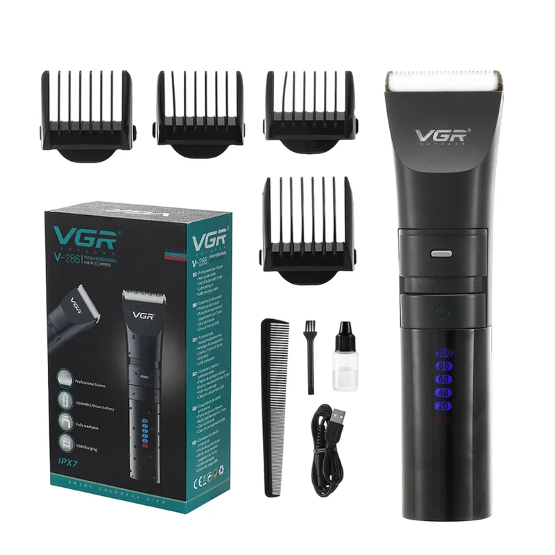 Máquina De Cortar Cabelo Ceramic Blade, Cortador De Cabelo, Usb, Recarregável, Preto