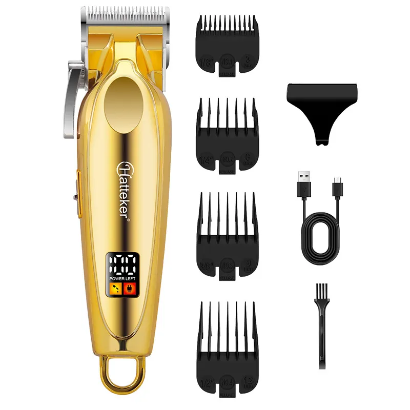 Máquina De Cortar Cabelo Elétrica Gold Professional Usb Recarregável