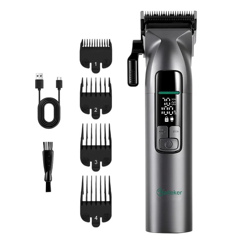 Máquina De Cortar Cabelo, Cortador De Cabelo Elétrico Ajustável De Várias Velocidades