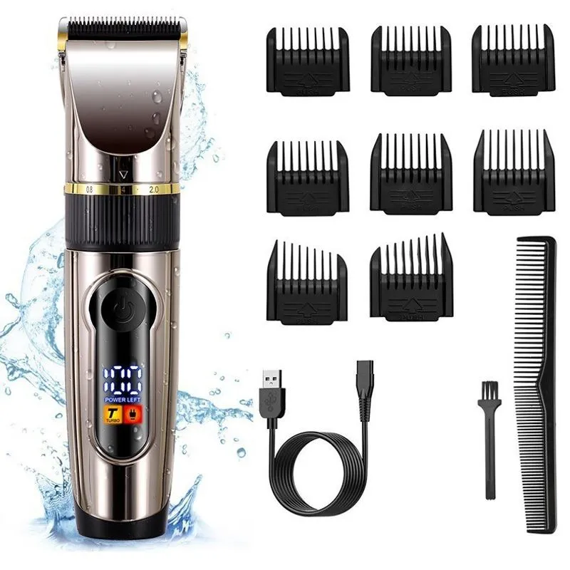 Máquina De Cortar Cabelo Elétrica, Lâmina De Cerâmica Recarregável Usb