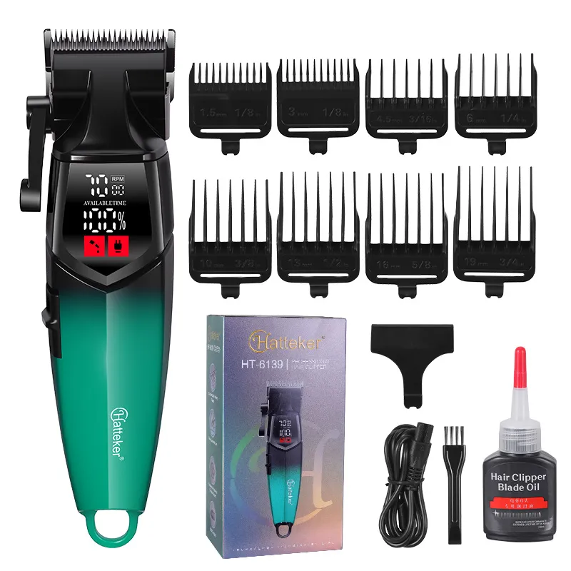 Máquina De Cortar Cabelo Green Electric Professional Usb Recarregável