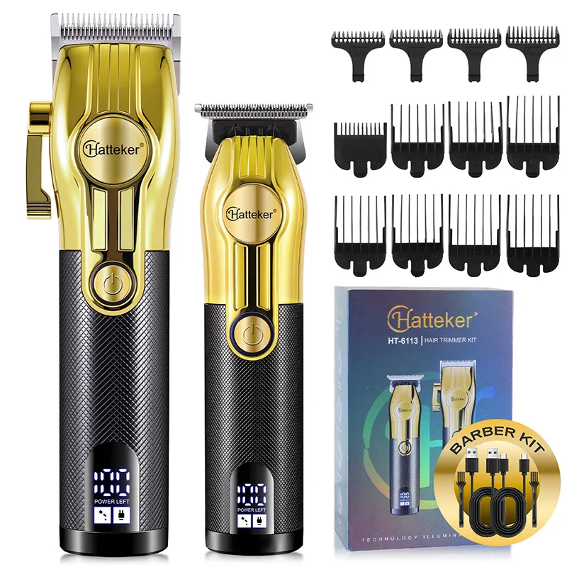 Máquina De Cortar Cabelo Elétrica Gold Dual Usb Recarregável Com Estojo