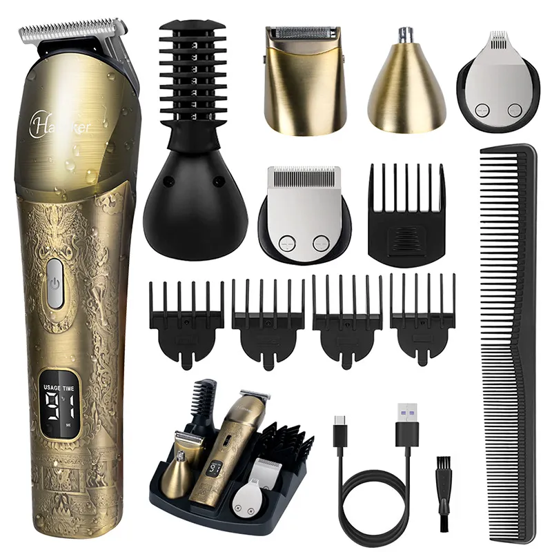 Kit Elétrico De Limpeza Para Máquina De Cortar Cabelo Em Metal Gravado Em Bronze