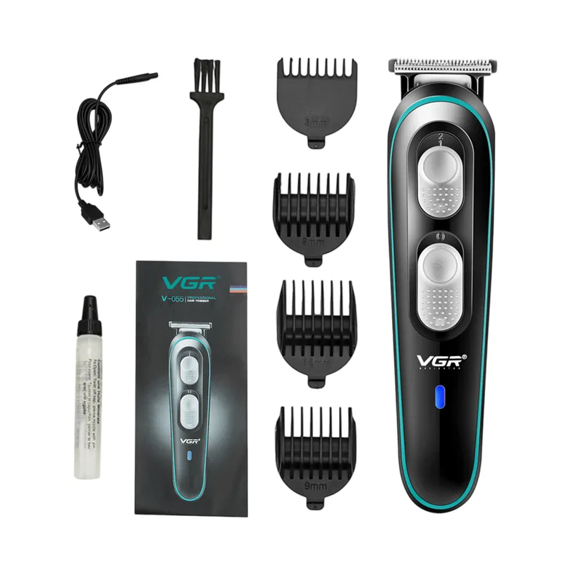 Máquina De Cortar Cabelo Usb Recarregável Com Tripé De Precisão Ajustável