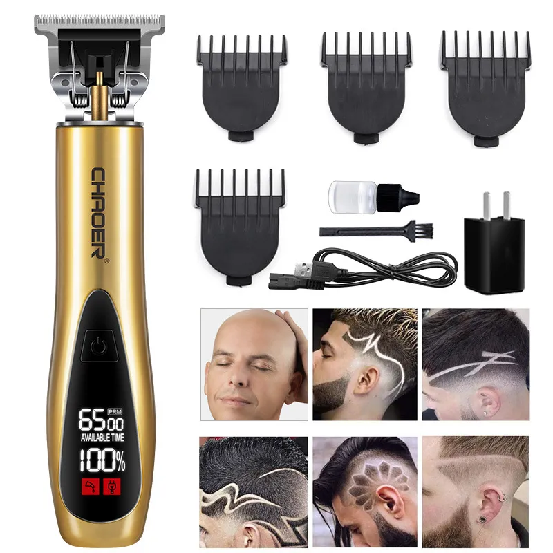 Máquina De Cortar Cabelo C93 Retro Pomada Elétrica Usb Recarregável