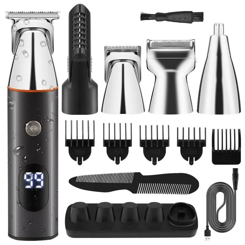 Máquina De Cortar Cabelo 881 5 Em 1 Usb Recarregável Para Homens