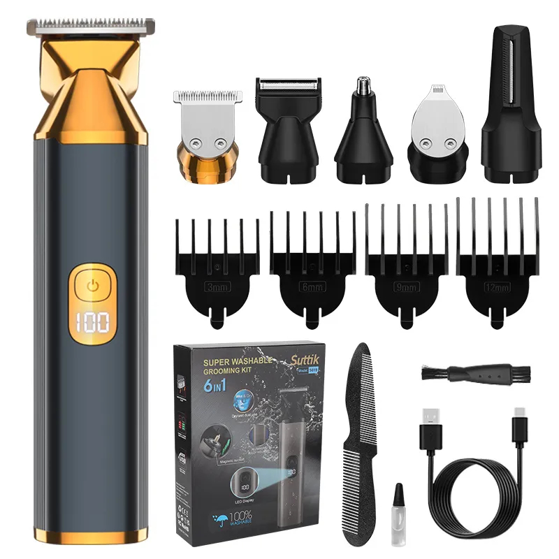 Máquina De Cortar Cabelo Gold Multifuncional Usb Portátil Gro